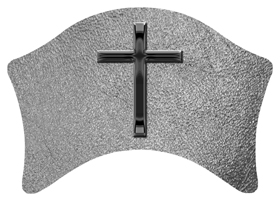 DABAN 510 BK SH SL Black Single Cross Shimmer Silver Background